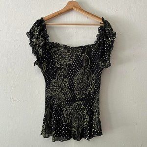 XL plisse blouse